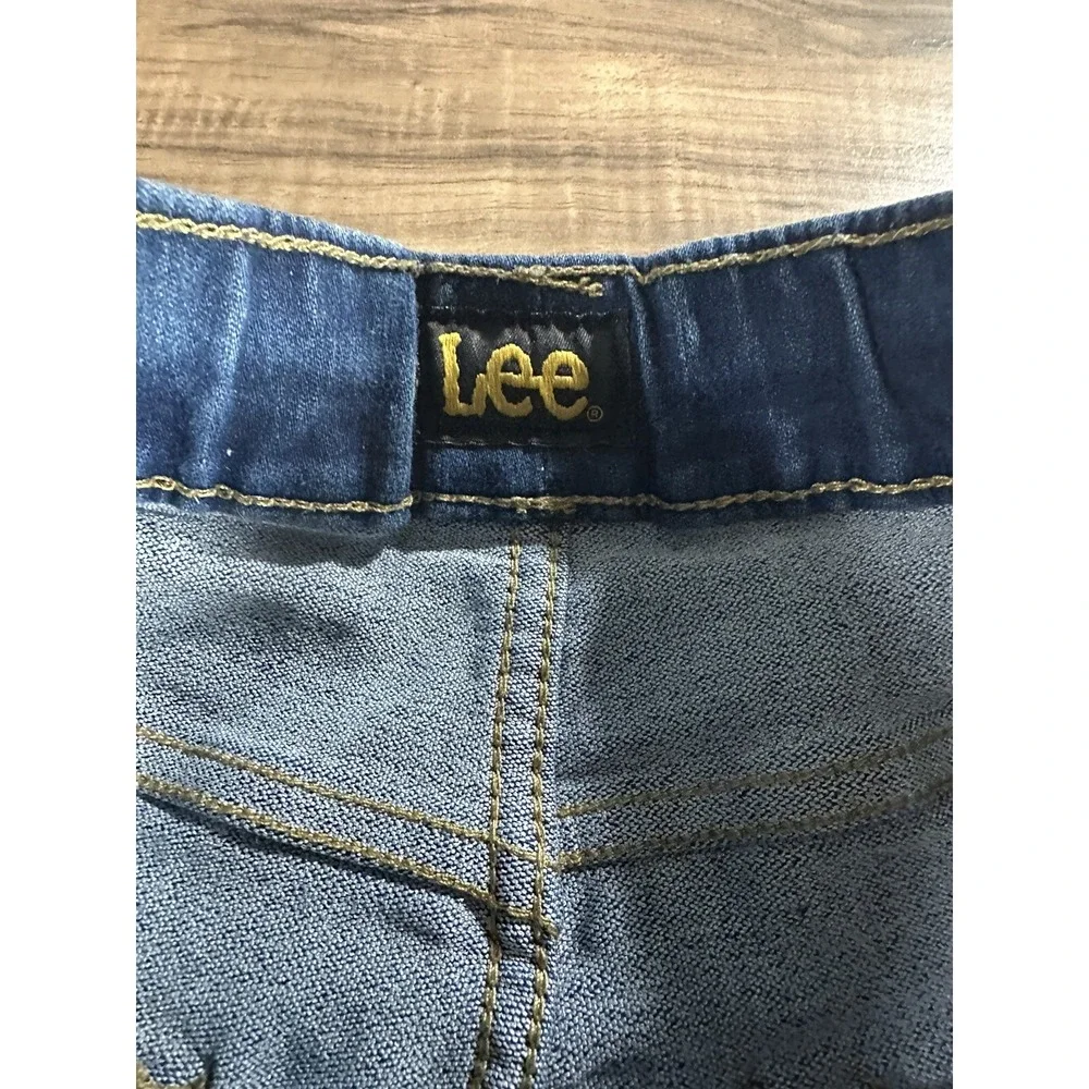 LEE Girls Slip On Jeans Size Large (14/16) Dark‎ Blue